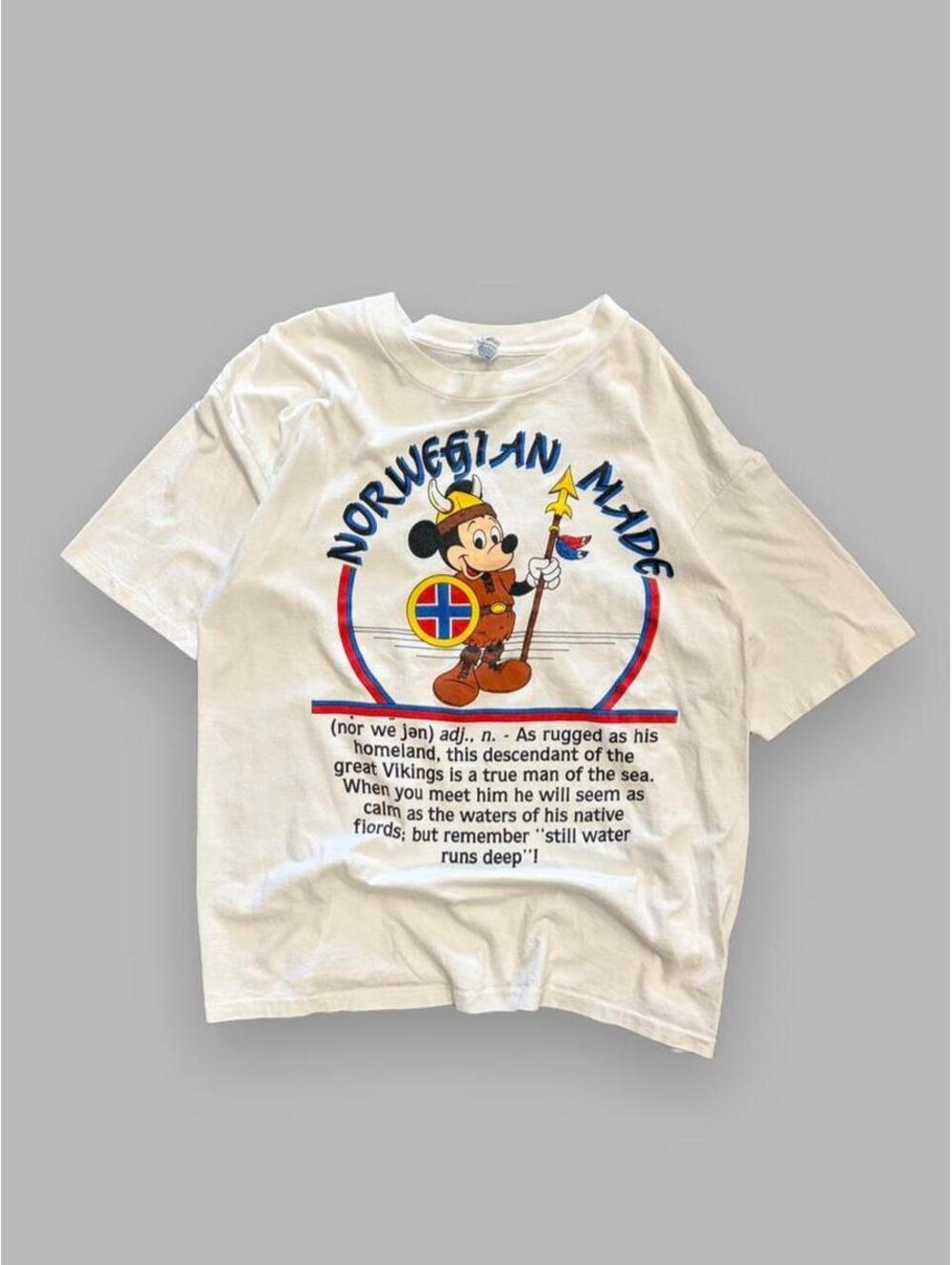 Vintage 90s Mickey Mouse Norwegian Made Tee